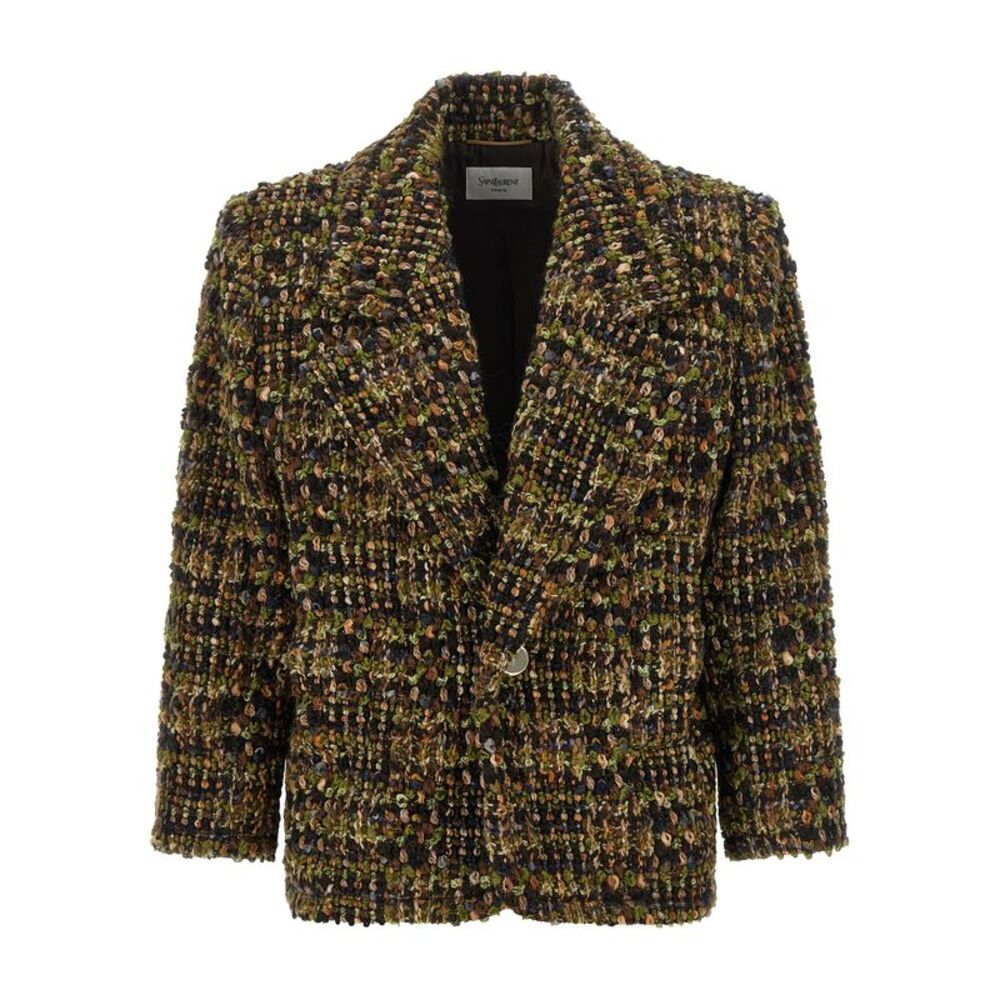 Saint Laurent Women Bouclé Tweed Blazer